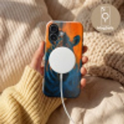 Zebra - Abstract - Blauw Toughcase MagSafe Apple iPhone 17 klein -USP_MagsafeV