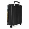 Schotse hooglander in weide NBS - Handbagage koffer - Kinderen Unisex middel -achterkant