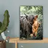 Schotse Hooglanders - Bos - Dieren canvas 2cm klein -sfeer4