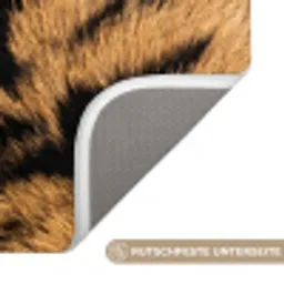 Realistisch - Tijgervacht - Zwart Badmat klein -USP_AntislipDE