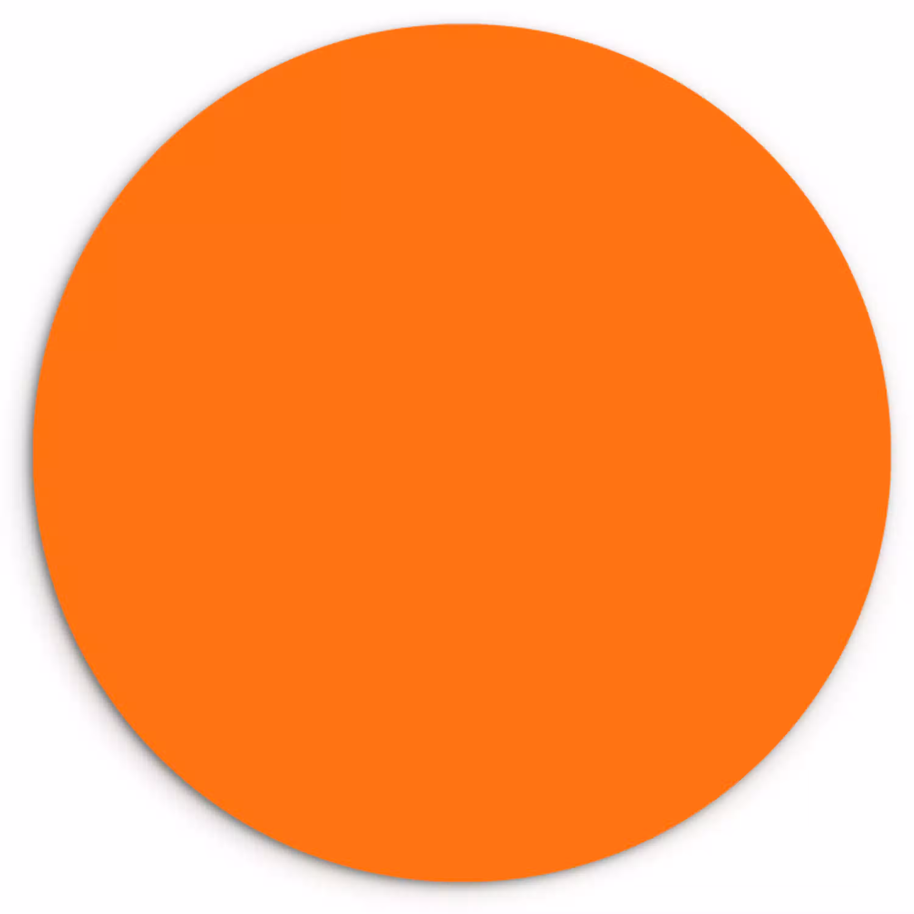Spiced - Pumpkin - Oranje Wandcirkel kunststof plaat 5mm dik klein 188 -3d