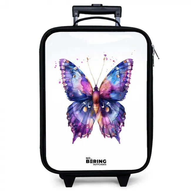 Paarse prachtvlinder Kinderkoffer - Zwart klein -zzz_website3d