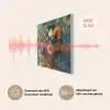 Vrouw - Bloemen - Oranje - Blauw - Modern PET vilt klein -USP_NL