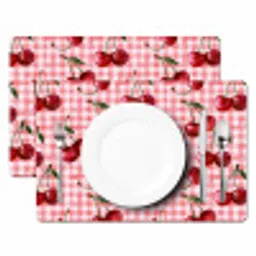 Kersen - Blokken - Rood Placemat vinyl groot 368 -zzsfeer2_Kitchenyeah-website
