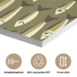 Vis - Patroon - Groen PET vilt klein 837 -closeup_DE