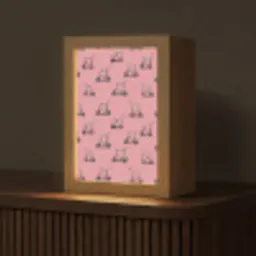 Golfkar - Retro - Roze Light Box met kabel (Tafellamp) klein 925 -z3d_website