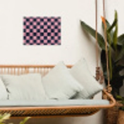 Traditioneel - Patroon - Blauw - Roze tuinposter los doek klein 239 -sfeer7