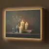 Kaarsen - Stilleven - Rustiek - Boeken Light Box met batterij (Wandlamp) middel -z3d_website