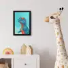 T-Rex - Blauw - Wolken - Zonnebril fotolijst zwart zonder passe partout klein -usfeer4_kinderkamer
