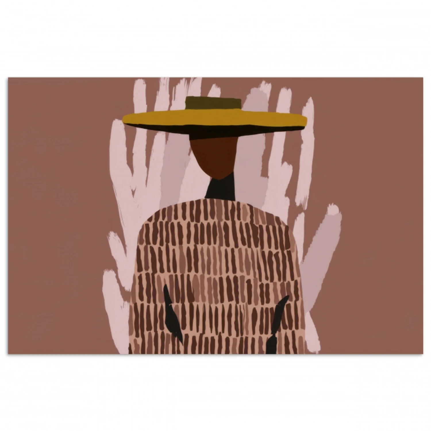 Abstract - Figuur - Illustratie - Hoed poster papier klein -3d