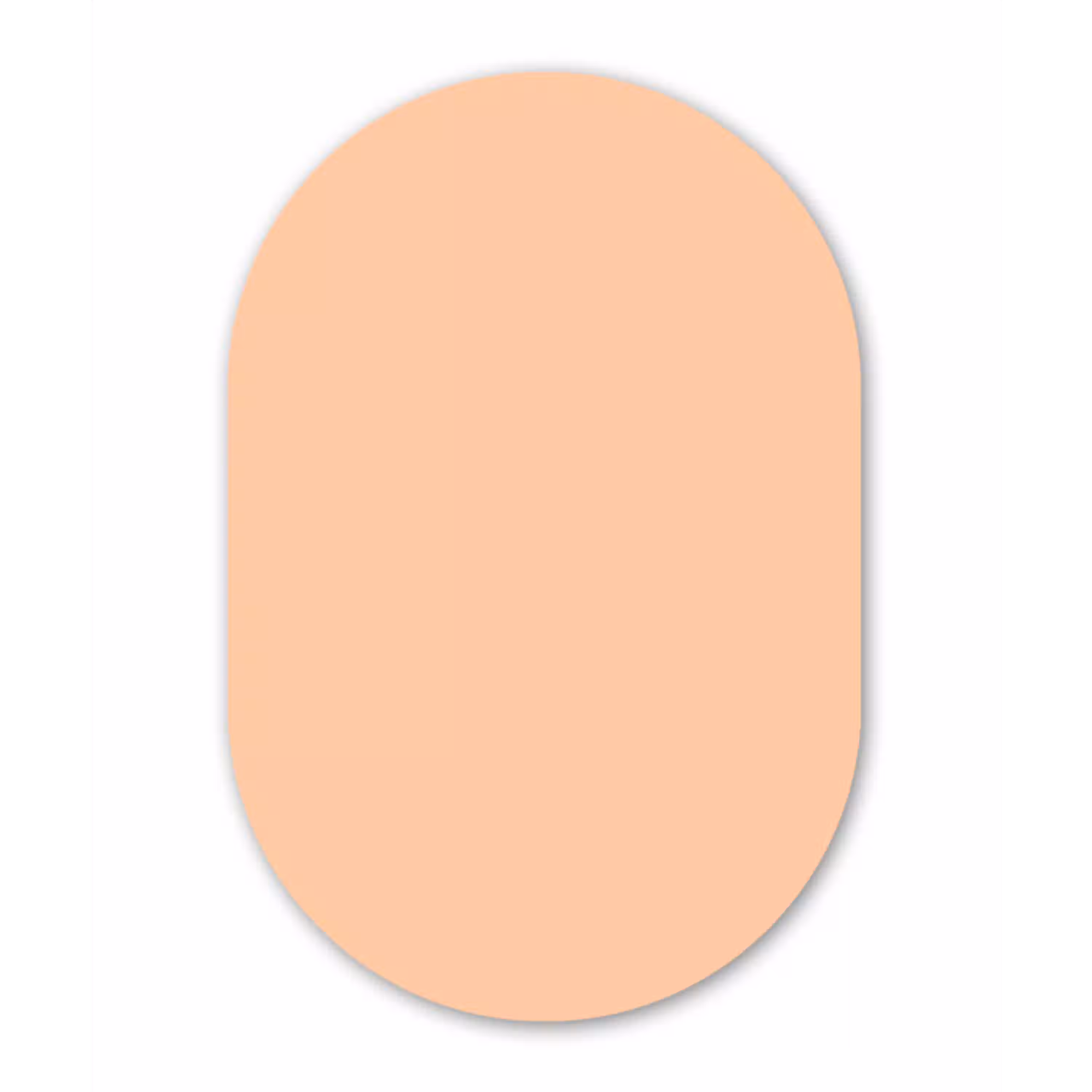 Apricot - Blush - Nude Wandcirkel Ovaal Aluminium middel 839 -3d