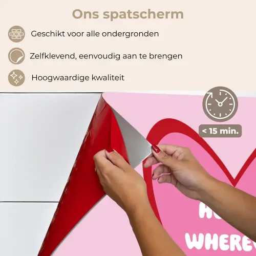 Quote - Moeder - Roze keuken achterwand spatscherm klein -spatscherm_NL