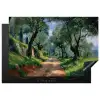 Pad - Bomen - Schaduw - Inductie beschermer vinyl 3mm klein -3d