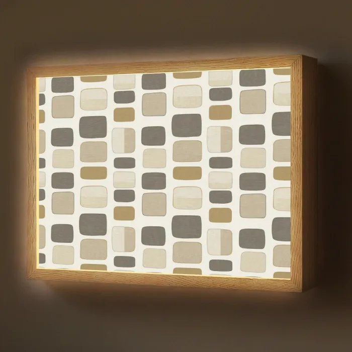 Blokken - Vintage - Grijs Light Box met batterij (Wandlamp) middel 907 -z3d_website