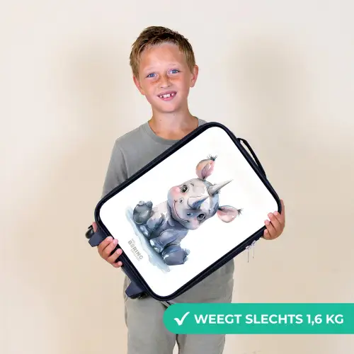 Baby neushoorn Kinderkoffer - Zwart klein -sfeer4_NL