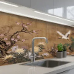 Oosters - Elegant - Kleurrijk keuken achterwand 2 middel -3d_schuin
