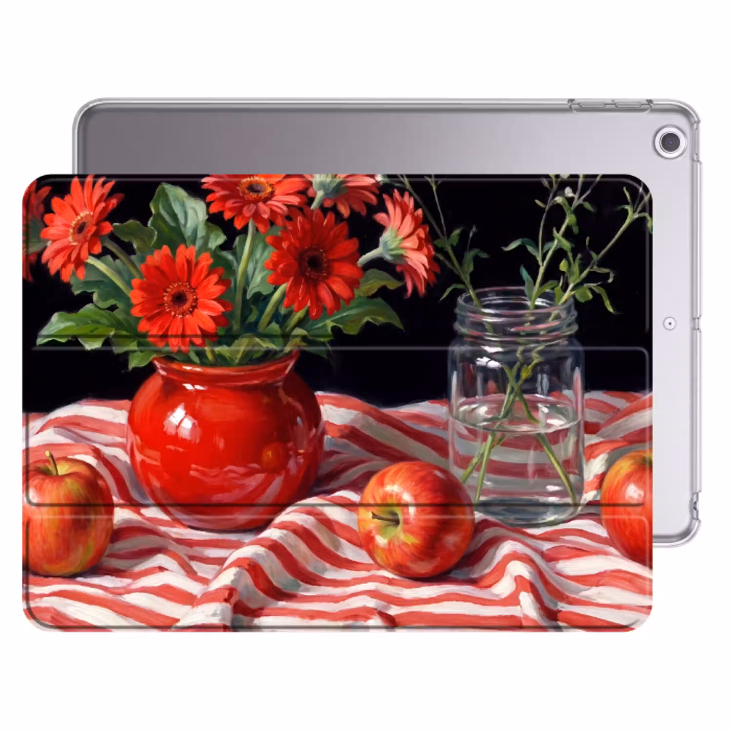 Rode bloemen - Vaas Apple iPad 2017 middel -threedimensional_3d_global