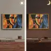 Abstract - Portret - Kleurvakken Light Box met batterij (Wandlamp) middel -sfeer3