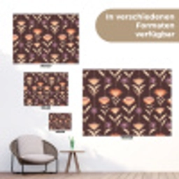 Elegant - Retro - Bruin tuinposter los doek klein 239 -Xsfeer9_DE