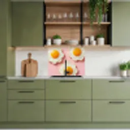 Eieren - Bloem - Roze keuken achterwand 2 middel -sfeer3