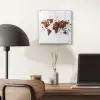 Wereldkaart - Koffie - Marmer plexiglas 5mm klein -sfeer6