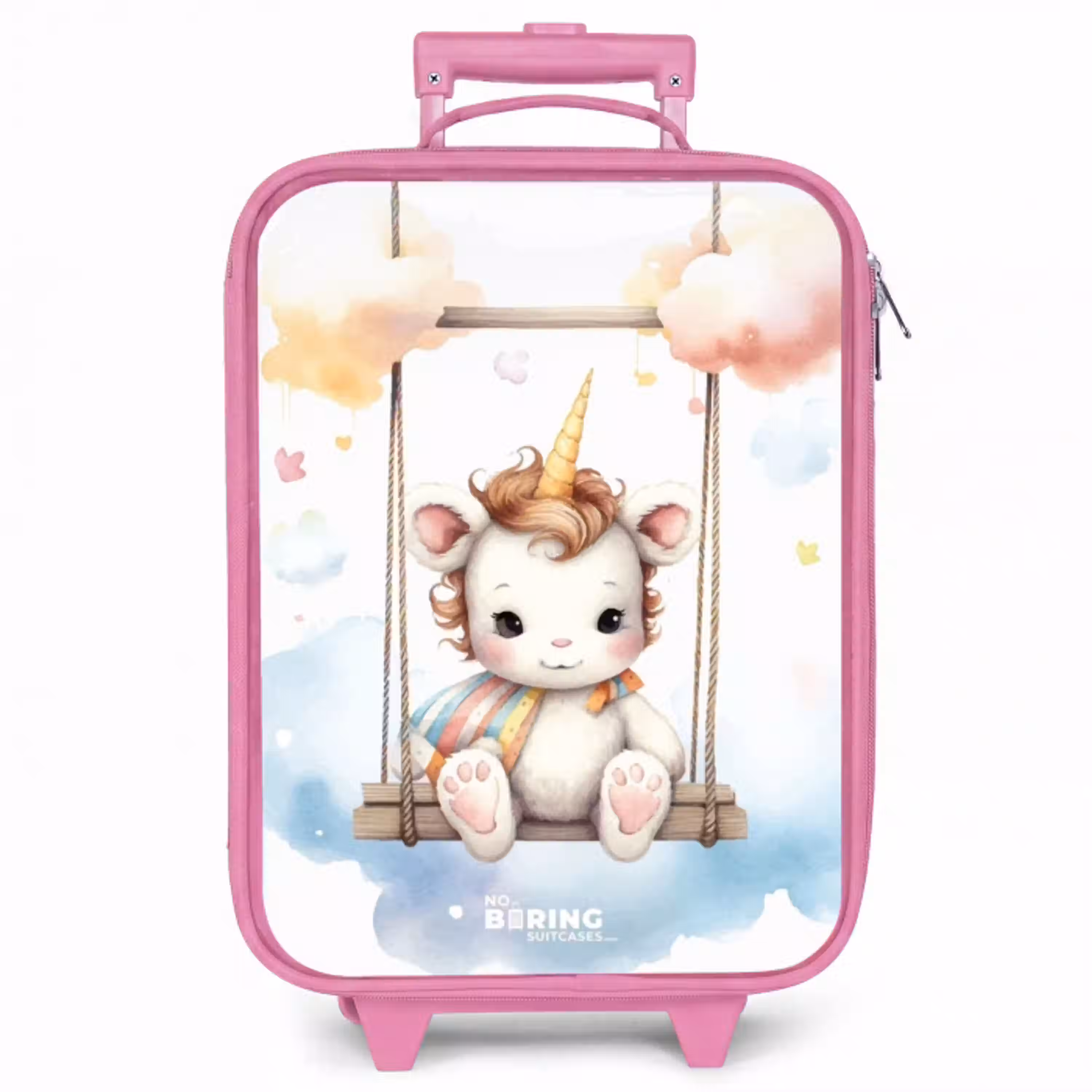 Schommelende baby eenhoorn Kinderkoffer - Roze klein -zzz_website3d