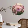 Bloemen - Paars - Wazig Wandcirkel behangsticker klein -sfeer3