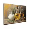 Stilleven - Olijfolie - Knoflook - Kruiden canvas 2cm klein -z3d