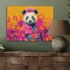 Kimono - Roze - Panda - Bloemenkroon PET vilt klein -sfeer2