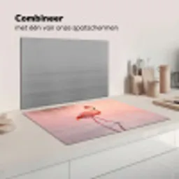 Flamingo - Water - Roze Inductie beschermer vinyl 3mm klein -wsfeer7_website