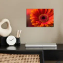 Oranje - Gerbera - Intens poster papier klein -sfeer1