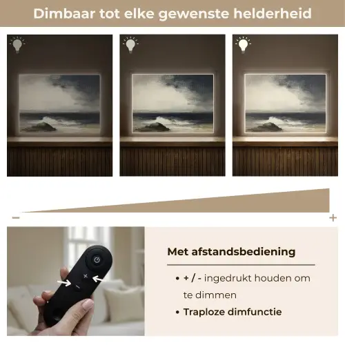 Zee - Rotsen - Storm Light Box met batterij (Wandlamp) middel -USP_dimbaarNL