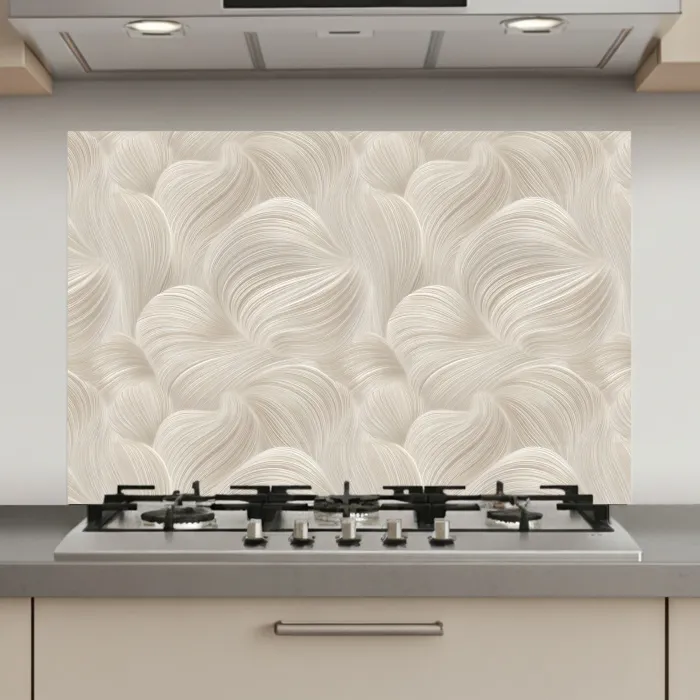 Lijnen - Waaier - Beige keuken achterwand spatscherm klein 900 -3d_website