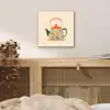 Oranje - Theepot - Bloemen - Bladeren aluminium wit klein -sfeer3