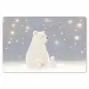 Ijsbeer - Sneeuw - Sterren - Blauw Placemat vinyl groot -zzsfeer1_Kitchenyeah-website