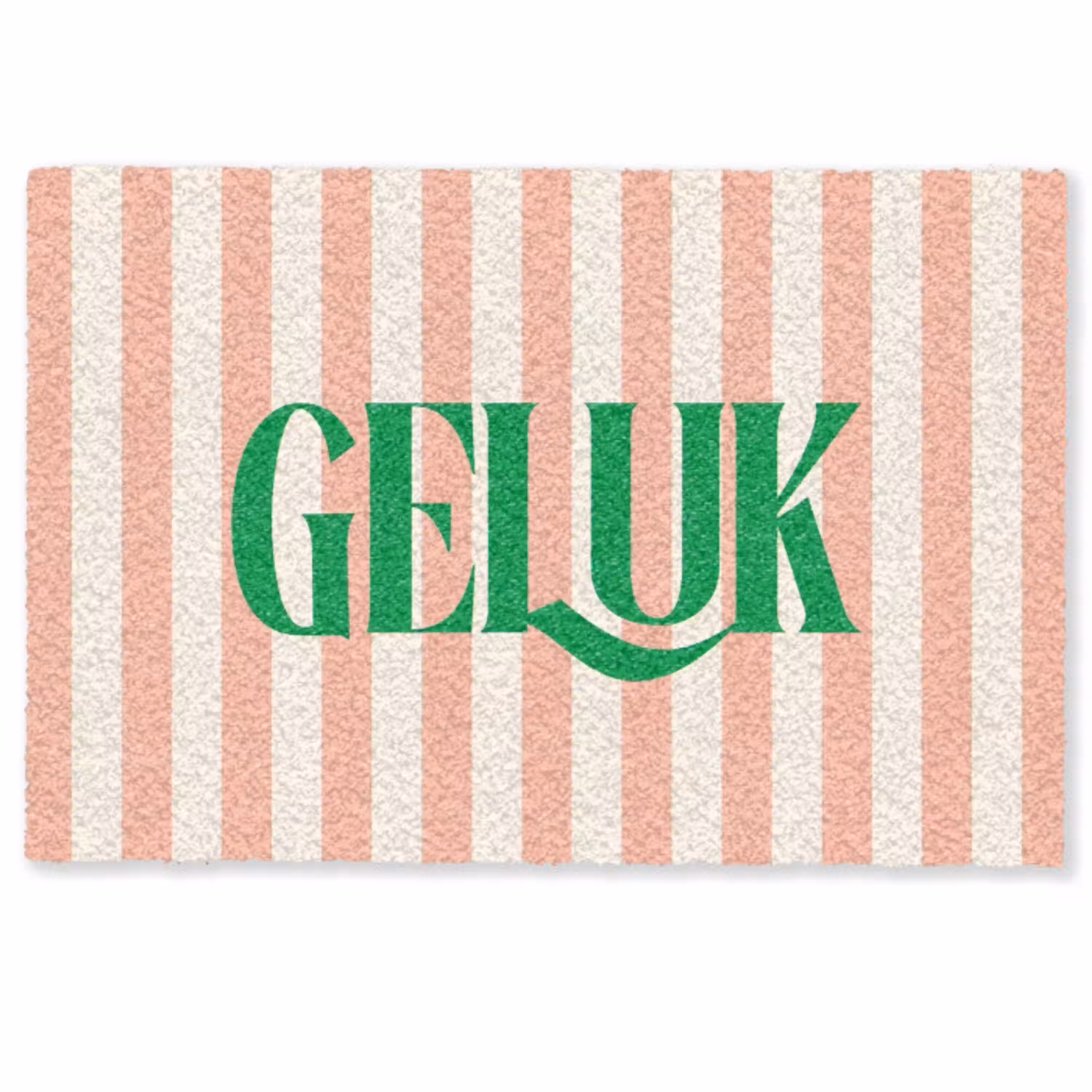 Zachtroze - Groen - Strepen - Geluk Deurmat klein -zkaufland3d
