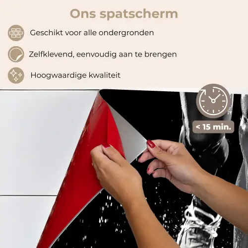 Hardloopschoenen - Rennen - Druppels - Zwart keuken achterwand spatscherm klein -spatscherm_NL