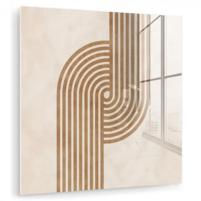 Symmetrische bocht - Koperkleurig plexiglas 5mm klein -zzzproduct_nieuw