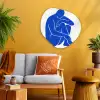 Lichaam - Abstract - Blauw Wandcirkel Organisch Plexiglas middel -sfeer4