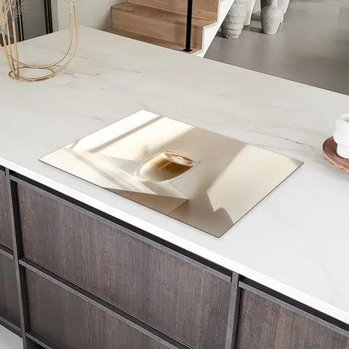 Mok - Latte - Minimalistisch - Schaduw Inductie beschermer vinyl 3mm klein -sfeer8