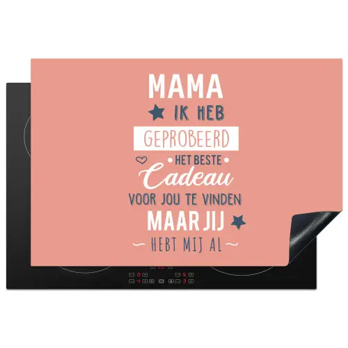 Spreuken - Mama - Quotes - Mama jij hebt ons al Inductie beschermer vinyl 3mm klein -3d
