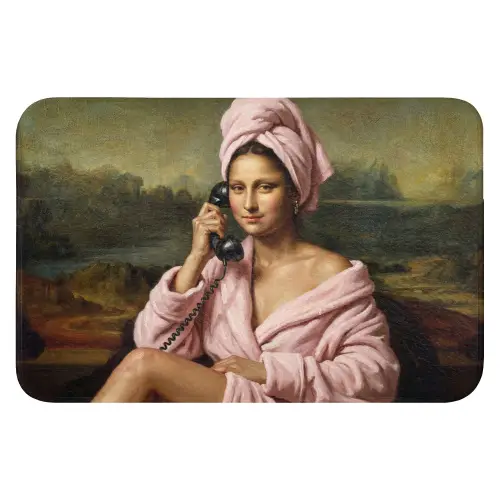 Mona - Klassiek - Roze Badmat klein -3d