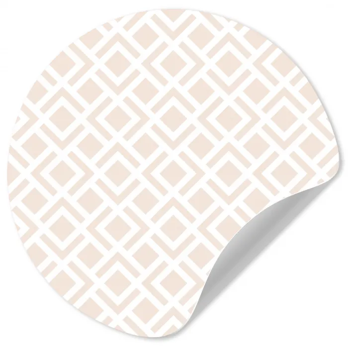 Patronen - Abstract - Beige - Geometrie Wandcirkel behangsticker klein 186 -3d
