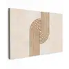 Symmetrische bocht - Koperkleurig canvas 2cm klein -z3d