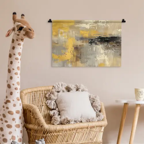 Abstract - Geel - Modern - Beige Wandkleed katoen klein -wsfeer5_kind
