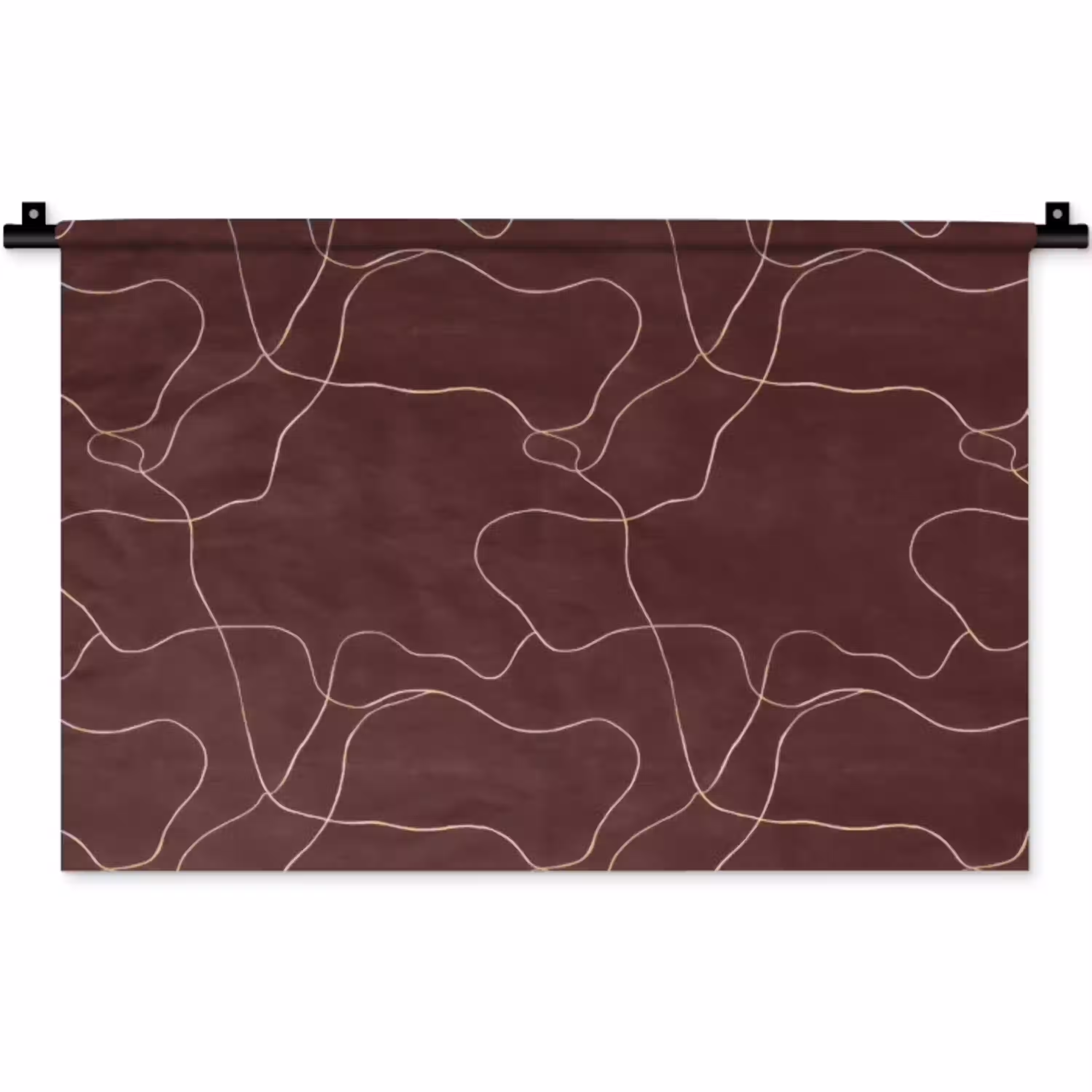 Abstract - Modern - Bruin Wandkleed katoen klein 269 -zz3d