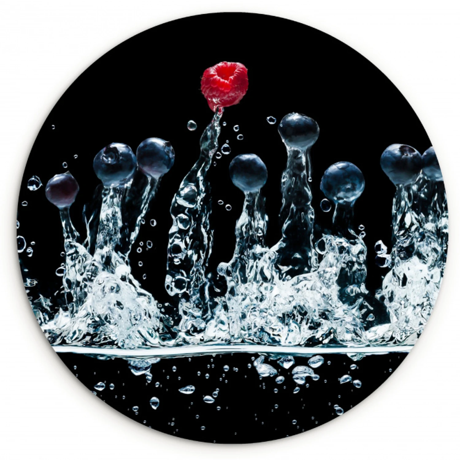 Bessen Splash Symfonie KitchenYeah - Keuken - Wandcirkel Forex klein -3d