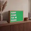 Amor - Valentijn - Groen - Tekst Light Box met batterij (Wandlamp) middel -sfeer2