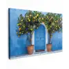 Citroenbomen - Geel - Deur - Potten Tuinposter op houten frame 2 cm dik klein -3d