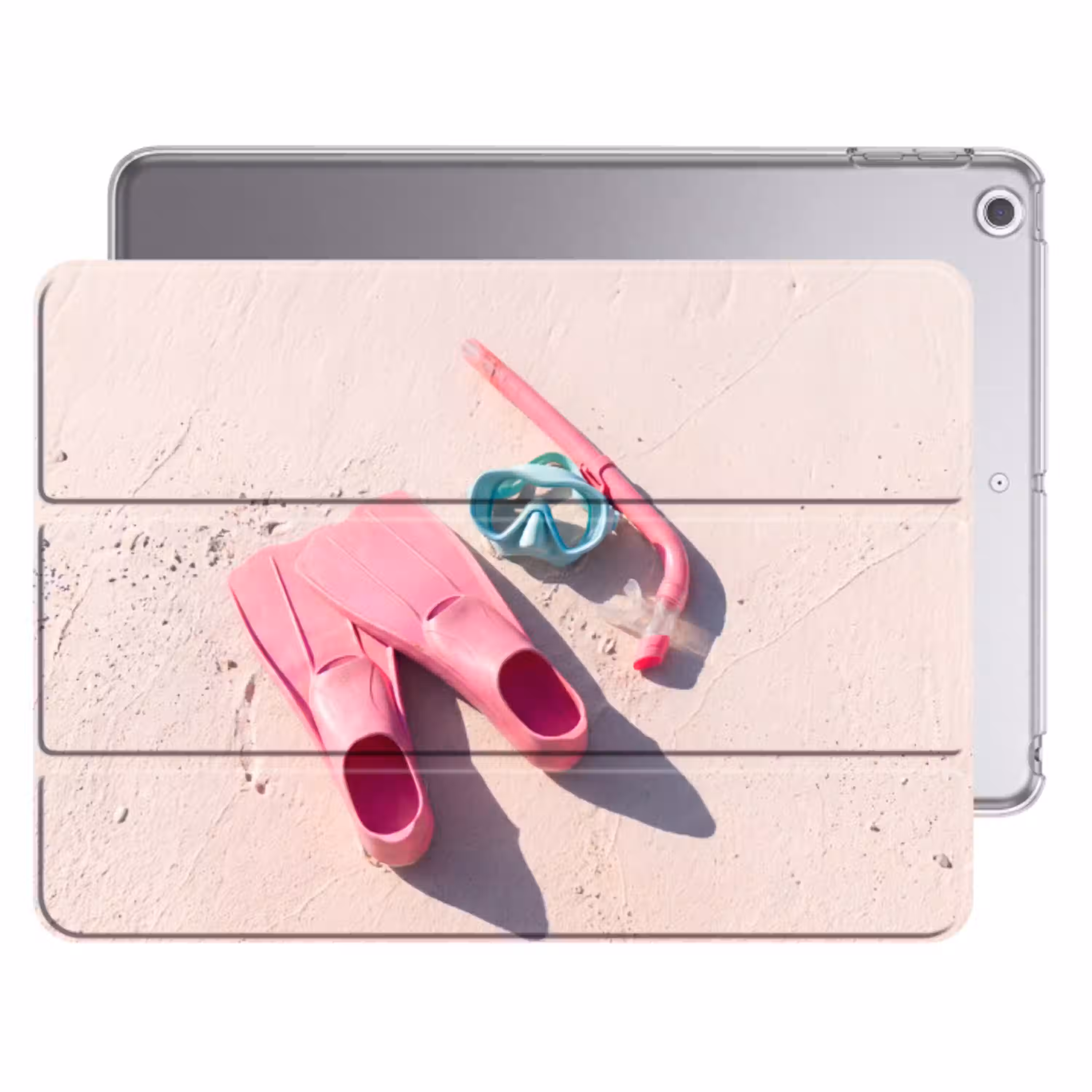 Snorkelset - Strand - Zomer - Roze Apple iPad 2017 middel -threedimensional_3d_global